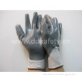 Grey Nylon Grey Nitrile Working Glove (DNN441)